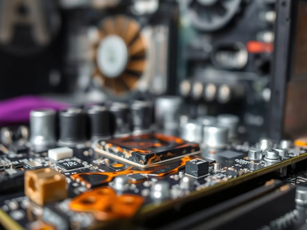 Spalona płyta główna – jak rozpoznać?