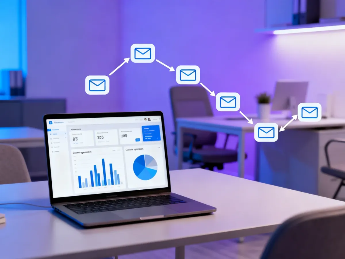 Automatyczna sekwencja wiadomości e-mail i analiza klientów sklepu