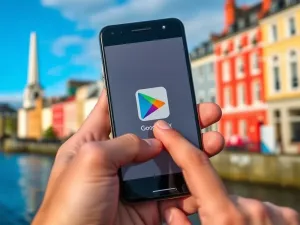 Kobieta korzystająca z laptopa przy biurku w przytulnym wnętrzu, symbolizująca łatwe zarządzanie usługami online.