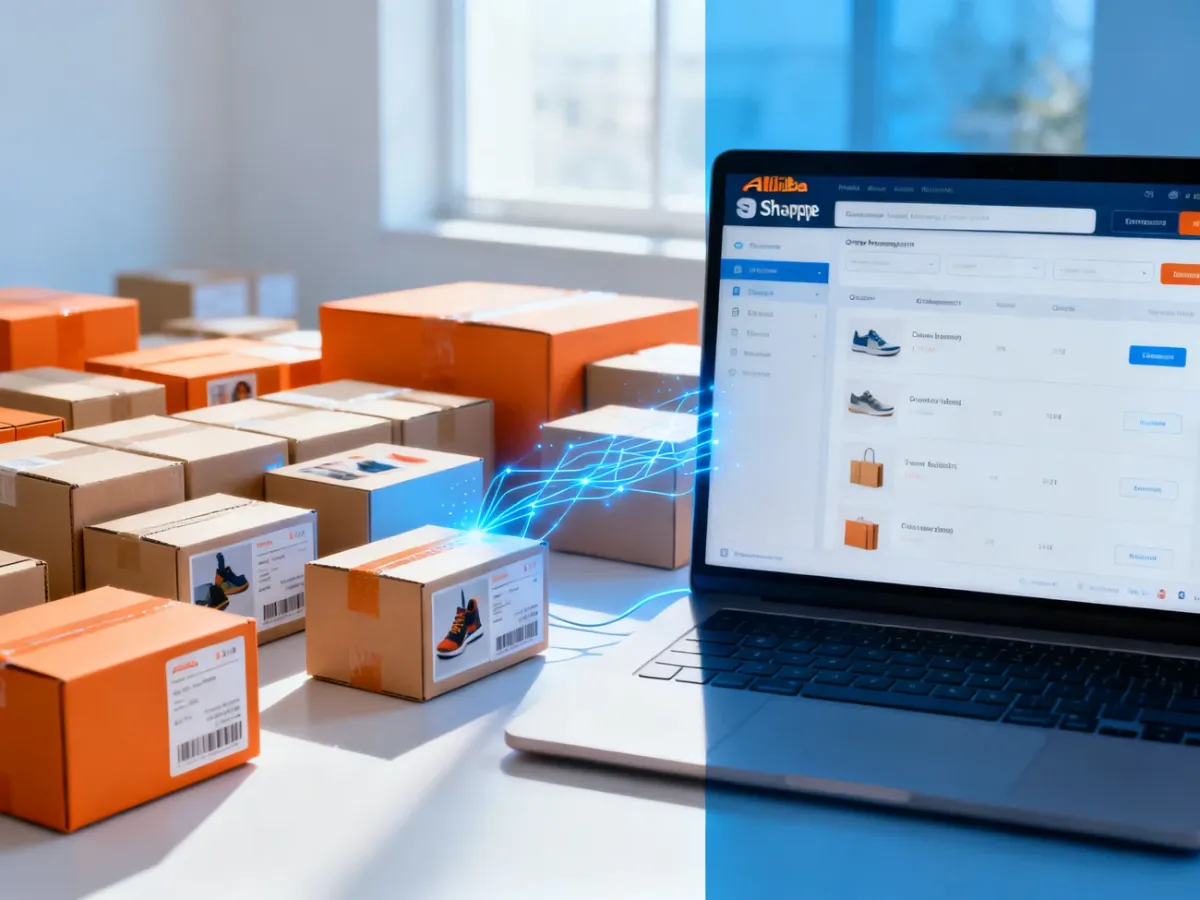 Połączenie hurtowej platformy Alibaba ze sklepem internetowym Shopify