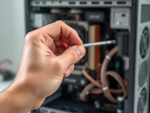 Laptop z wykresami finansowymi, faktury i kalkulator na biurku, symbolizujące profesjonalne rozliczanie dropshippingu.