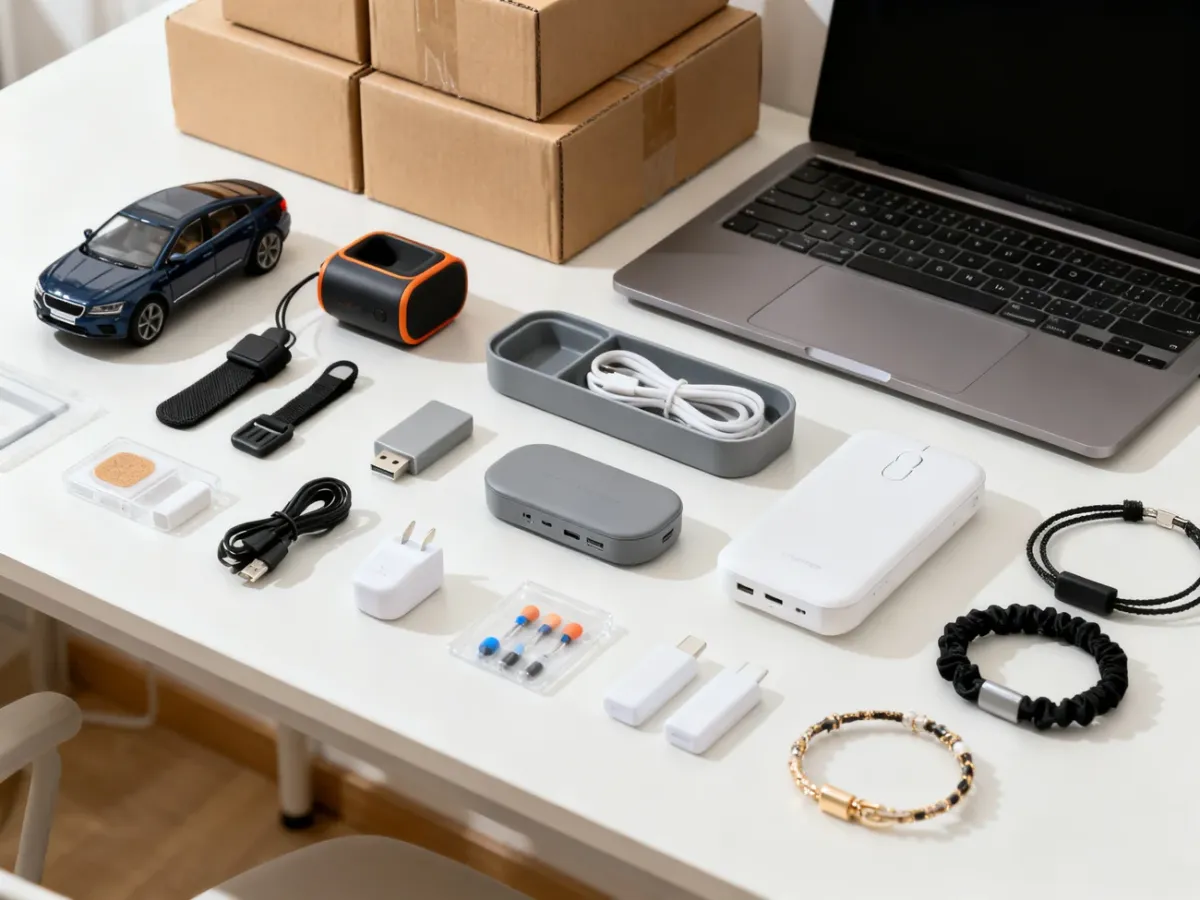 Różnorodne produkty rozważane do sprzedaży w dropshippingu